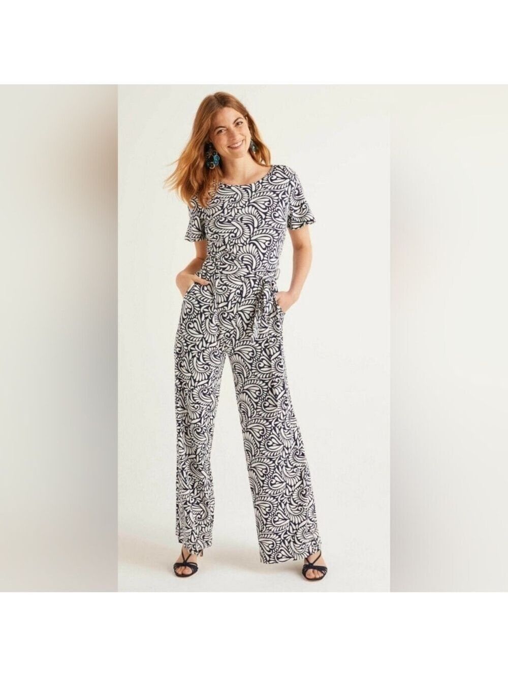 Boden Camille Ponte jumpsuit, summer girl. Size 14T